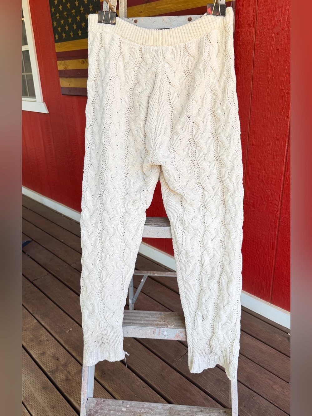 Forever 21 Cream Cable Knit Lounge Pants - Picture 3 of 3